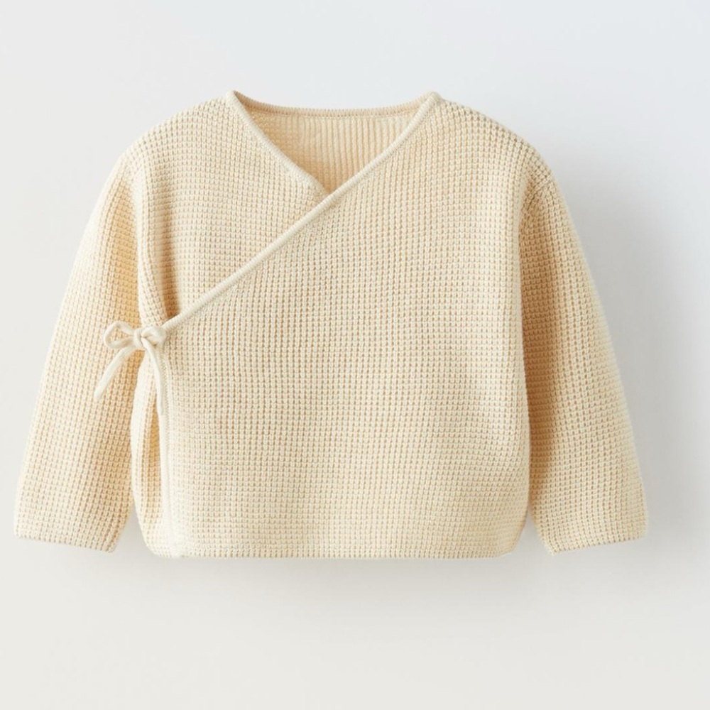 Zara baby wrapped waffle sweater